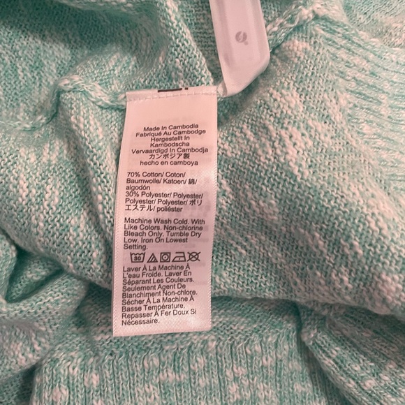 J. Crew Light Green and white  Crew Neck Sweater - Picture 4 of 5